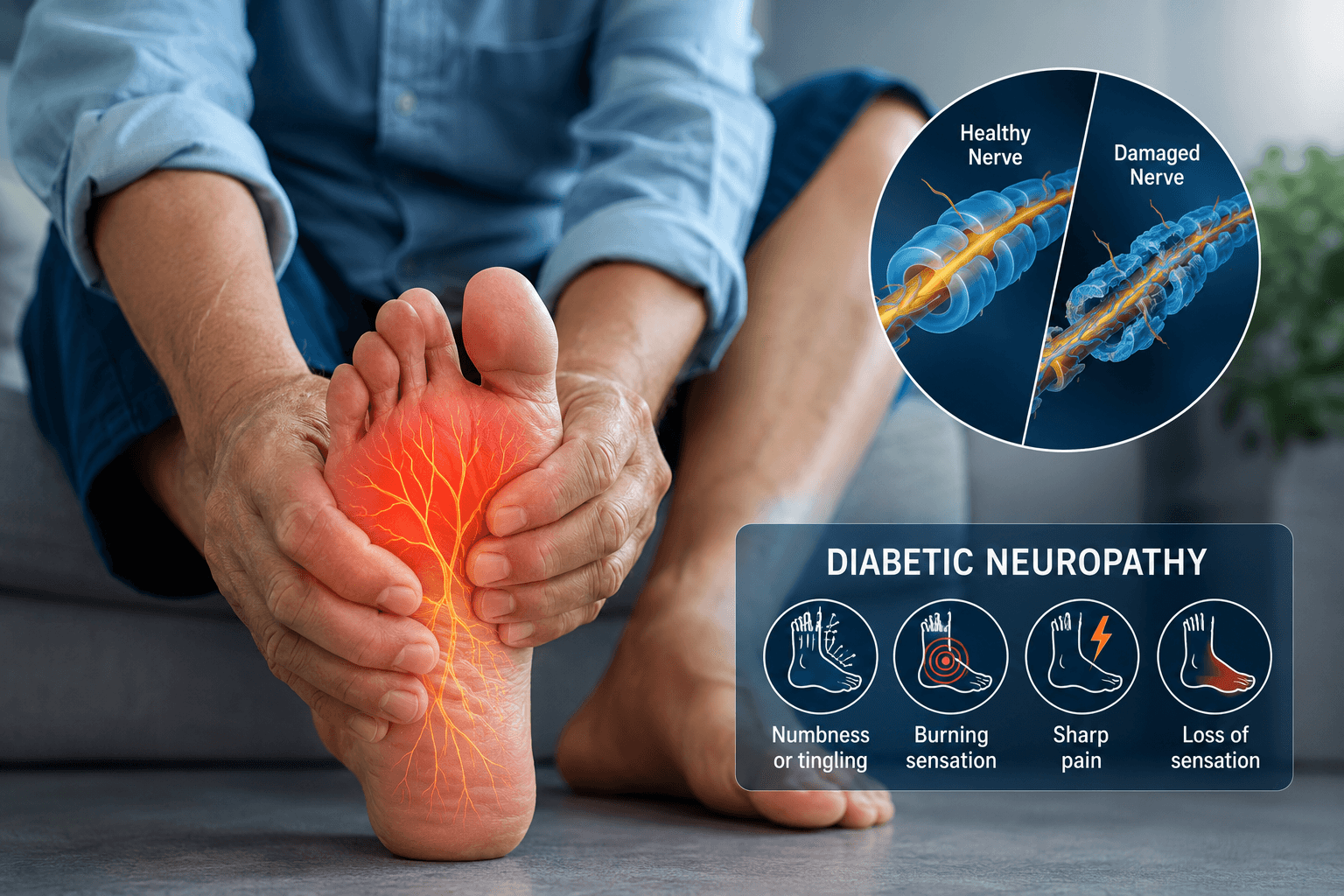 Education about peripheral neuropathy symptoms